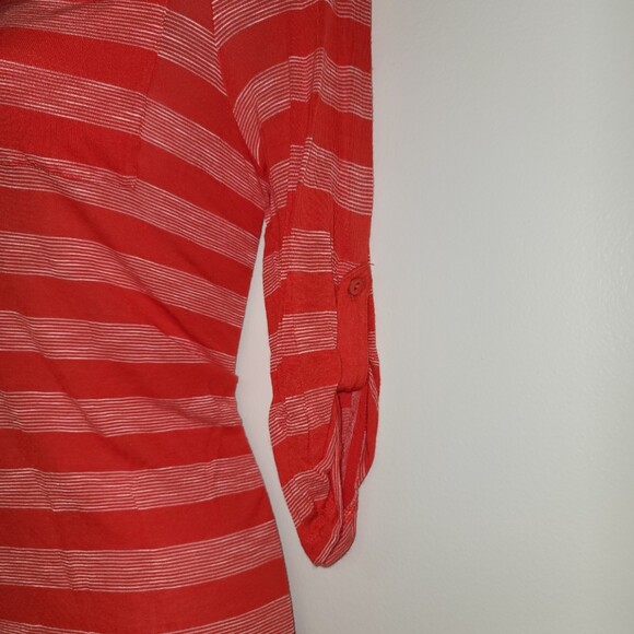 Bass Super Soft Striped 3/4 Sleeve Top Size Small - Picture 3 of 5